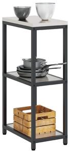 VidaXL Konyhai Tárolás HATTEM Ezüst 30 x 50 x 92 cm Acél