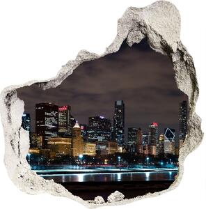 3d-s lyuk vizuális effektusok matrica Chicago éjjel