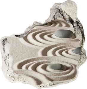 3d-s lyuk vizuális effektusok matrica Zen kövek homok
