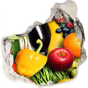 3d-s lyuk vizuális effektusok matrica Zöldség és gyümölcs
