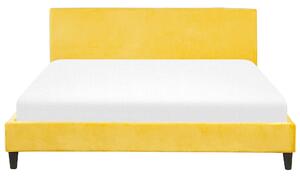 Sárga bársony franciaágy 180 x 200 cm FITOU