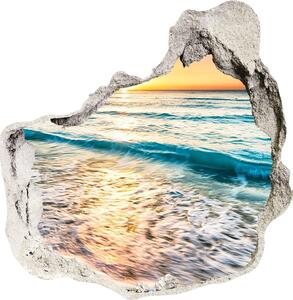 3d-s lyuk vizuális effektusok matrica Sunset beach