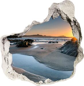 3d-s lyuk vizuális effektusok matrica Rocks a tengerparton