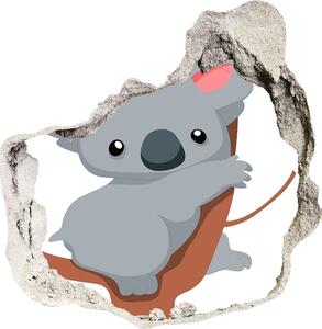 3d-s lyuk vizuális effektusok matrica Koala egy fa