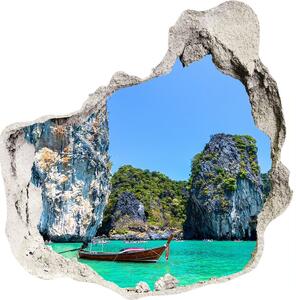 3d-s lyuk vizuális effektusok matrica Csónak thaiföld