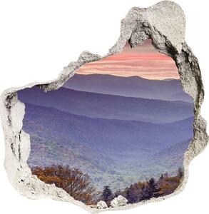 3d-s lyuk vizuális effektusok matrica Sunset hegy