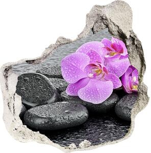 3d-s lyuk vizuális effektusok matrica Orchideák kövek