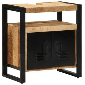 VidaXL Fürdőszobai Szekrény Barna 55 x 35 x 60 cm Tömör mangófa