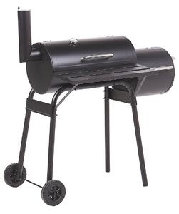 Faszén grill KATLA smokerrel Fém Fekete