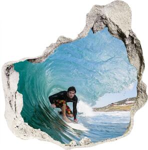 3d-s lyuk vizuális effektusok matrica Surfer a hullám