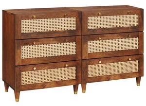 VidaXL Tálalószekrény készlet 2 db 60 x 33,5 x 75 cm Tömör Mangófát