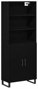 VidaXL Magasfiú 2 db Fekete tölgy 69,5 x 34 x 180 cm