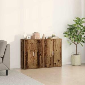 VidaXL Széf 2 db Öreg fa 60 x 31 x 84 cm Szerelt Fa