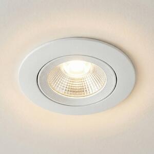 Sigor LED mennyezetbe süllyesztett spot Diled, Ø 8,5 cm, 6 W, 3000 K, fehér, dimmelhető, Fehér / opál, Nappali / Étkező, Alumínium, Modern