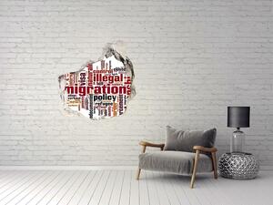 3d lyuk fal dekoráció Bevándorlás