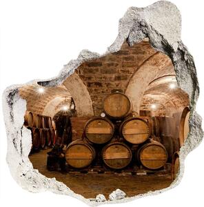 3d lyuk fal dekoráció Barrel a szőlőhegyen