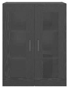 VidaXL Fali Szekrények 2 db Musta tammi 69,5 x 34 x 90 cm Szerelt Fa