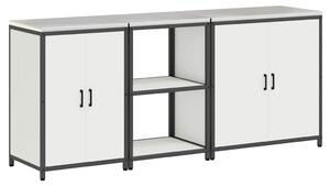 VidaXL Konyhai Tároló Készlet HATTEM 3 pcs Fehér
