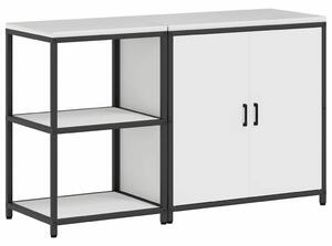 VidaXL Konyhai Tároló Készlet polcokkal 2 pcs Fehér 150 x 50 x 92 cm