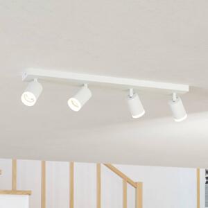 EGLO connect Smart LED spotlámpa Melitello-Z, 4 izzós, fehér, dimmelhető, Fehér / opál, Nappali / Étkező, Alumínium, Modern