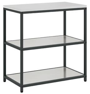 VidaXL Konyhai polcrendszer HATTEM Ezüst 90 x 50 x 92 cm Acél