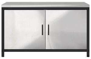 VidaXL Konyhai tárolószekrény HATTEM Ezüst 90 x 50 x 53 cm Acél