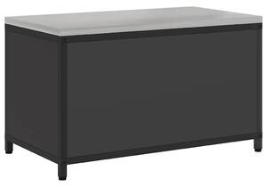 VidaXL Konyhai tárolószekrény HATTEM Fekete 90 x 50 x 53 cm Acél