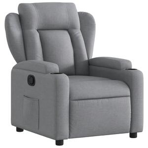 VidaXL világosszürke szövet relaxfotel