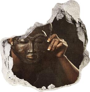 3d lyuk fal dekoráció Afrikai maszk