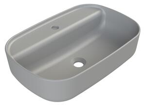 CeraStyle AQUA - PULTRA ültethető - Top Counter - porcelán mosdó - MATT SZÜRKE - 60 x 40 cm