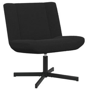 VidaXL Forgószék Fekete 63 x 75 x 76 cm Báránybőr