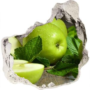 3d lyuk fal dekoráció Zöld alma