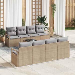 VidaXL Kerti Kanapé Szett 7 pcs Barna és szürke 55 x 55 x 37 cm