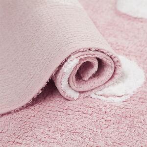 TOPOS Rosa rózsaszín mosható szőnyeg 160x120