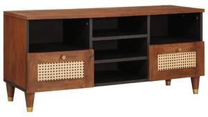 VidaXL TV szekrény fiókkal Barna 100 x 33,5 x 46 cm Tömör Mangófát
