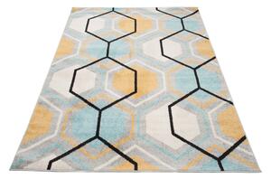 Kék-szürke modern ADELIA szőnyeg Méret: 80x150 cm
