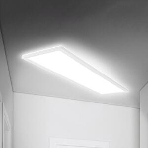 Briloner Move LED panel, érzékelő, 98 x 20 cm, IP44, műanyag, fehér, Fehér / opál, Folyosó, Műanyag
