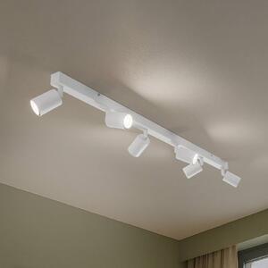 TK Lighting Mennyezeti spotlámpa Top, fehér, 127 cm, 6 izzós, fém, GU10, dimmelhető, Fehér / opál, Nappali / Étkező, fém, Modern