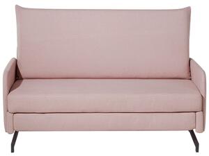Rózsaszín kárpitozott kanapéágy BELFAST