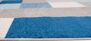Kék-fehér geometrikus mintás Johann szőnyeg Méret: 160x220 cm