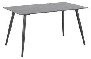 Asztal Oakland 781 Fekete, 75x80x140cm, Kerámia, Fém