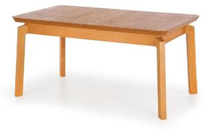 Asztal Houston 1296, Mézes tölgy, 78x90x160cm, Hosszabbíthatóság, Közepes sűrűségű farostlemez, Természetes fa furnér, Váz anyaga, Bükkfa