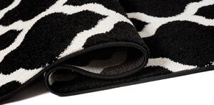 Fekete-fehér mintás modern MARINE futószőnyeg Méret: 100x150 cm