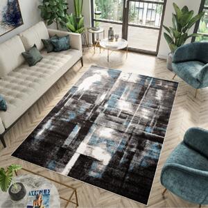 Fekete-kék modern Salome szőnyeg Méret: 80x150 cm