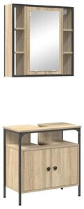 VidaXL Fürdőszoba bútor szett 2 db Barna 60 x 30 x 60 cm Szerelt fa