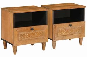 VidaXL Éjjeliszekrény 2 pcs Világos Barna 40 x 33 x 46 cm Szerelt Fa