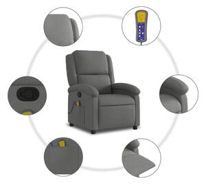 VidaXL sötétszürke szövet masszázsfotel