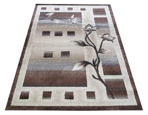 Barna ARIU virágos szőnyeg Méret: 120x170 cm