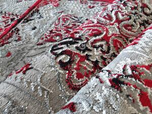 Szürke-piros vintage NAWAR szőnyeg Méret: 80x150 cm