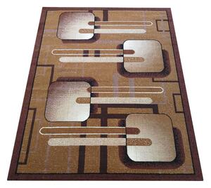 Barna mintás retro ALF szőnyeg Méret: 200 x 300 cm